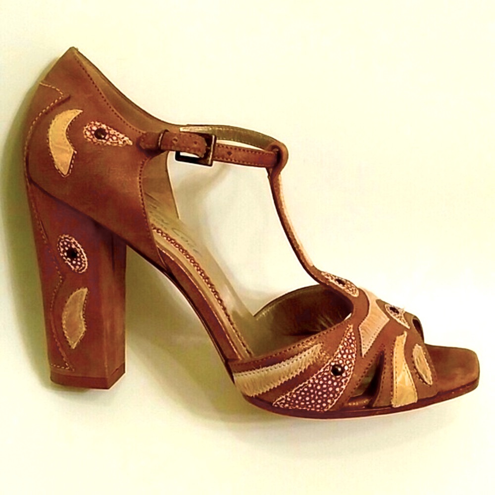 Kenneth Cole Patch Sandals PEB 7.5 Suede